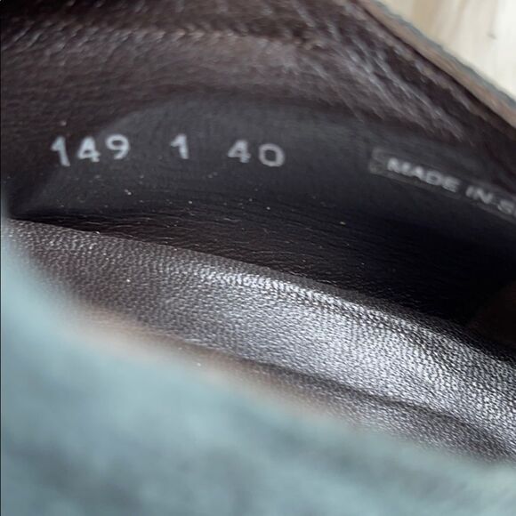 Audley London Blue Suede Ruched Heels Sz 40/9 - Picture 5 of 6